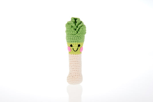 Friendly Vegetable – Leek Rattle Knitted Soft Toy